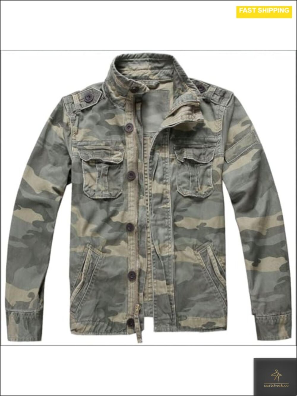 Men's Military Camo Bomber Jacket Cotton